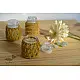 Hand knotted Candle Jar - Mustard Yellow