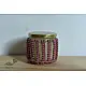 Hand knotted Candle Jar with Coaster