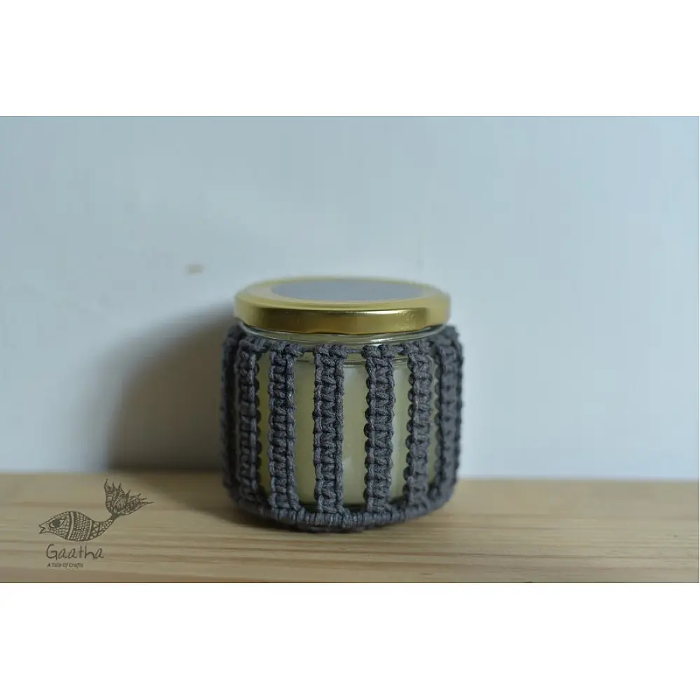 Once & Again | Hand-Knotted Candle Jar with Coaster - 21
