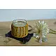 Hand knotted Candle Jar with Coaster