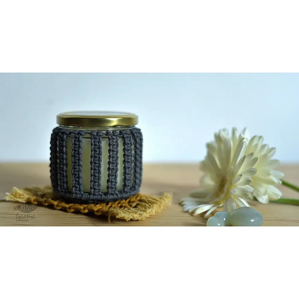 Once & Again | Hand-Knotted Candle Jar with Coaster - 21
