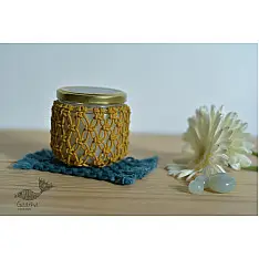 Once & Again ▣ Hand-Knotted Candle Jar with Coaster ▣ 17