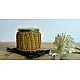 Hand knotted Candle Jar with Coaster