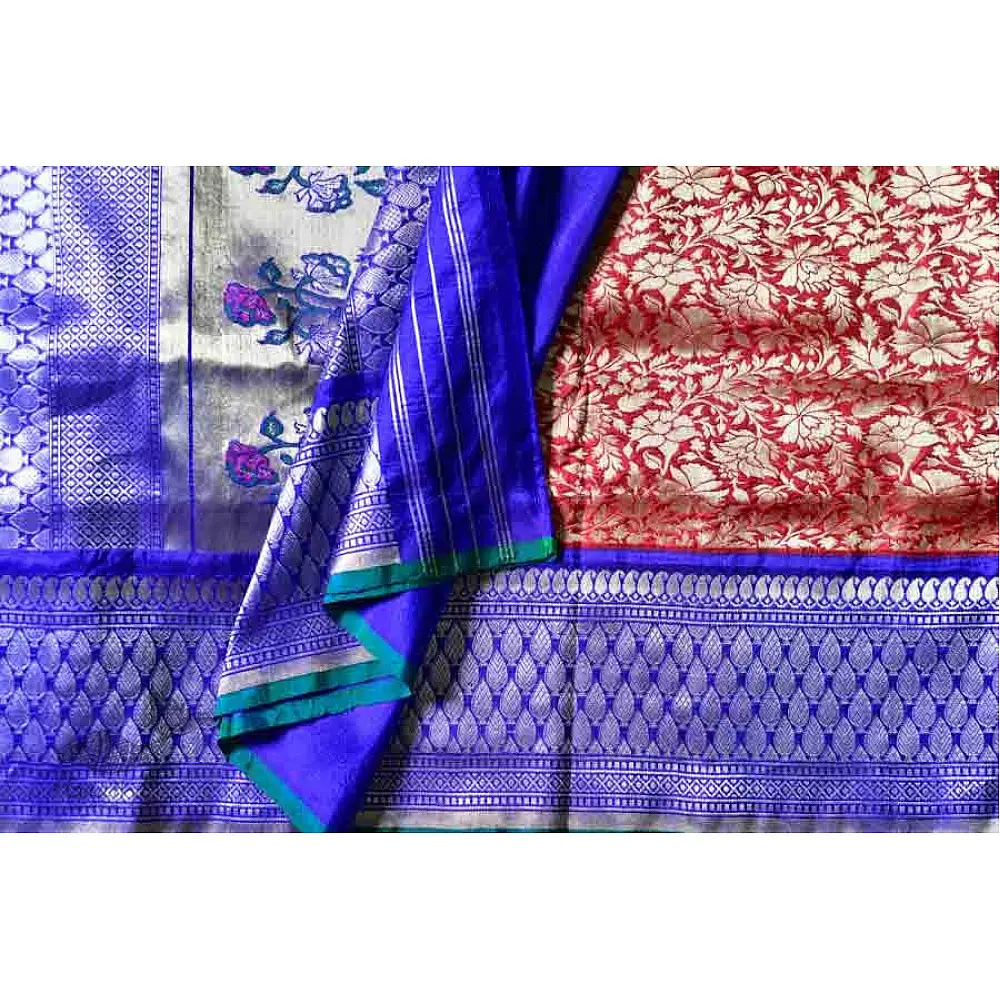 Ashaavali | अशावली ⁂ Gujarati Brocade ⁂ Silk Saree ⁂ 6