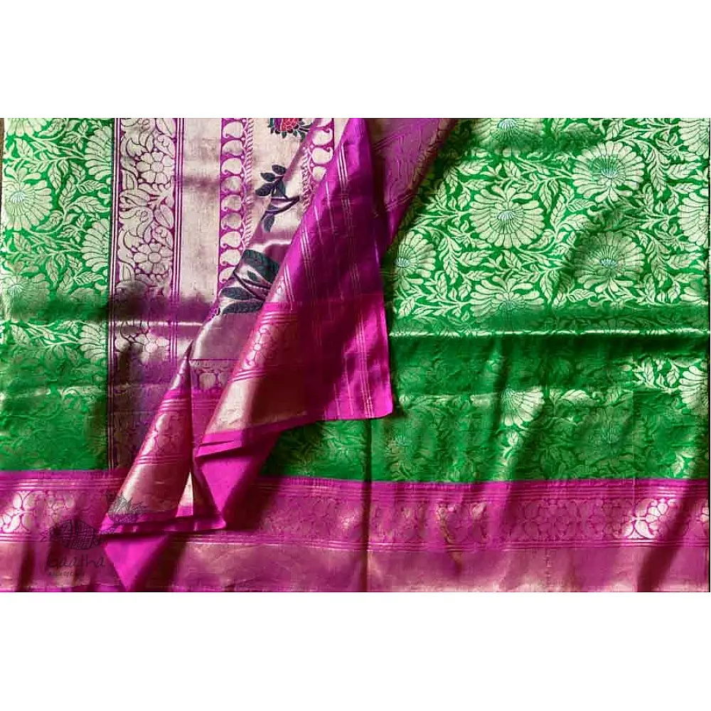 Ashaavali | अशावली ⁂ Gujarati Brocade ⁂ Silk Saree ⁂ 10