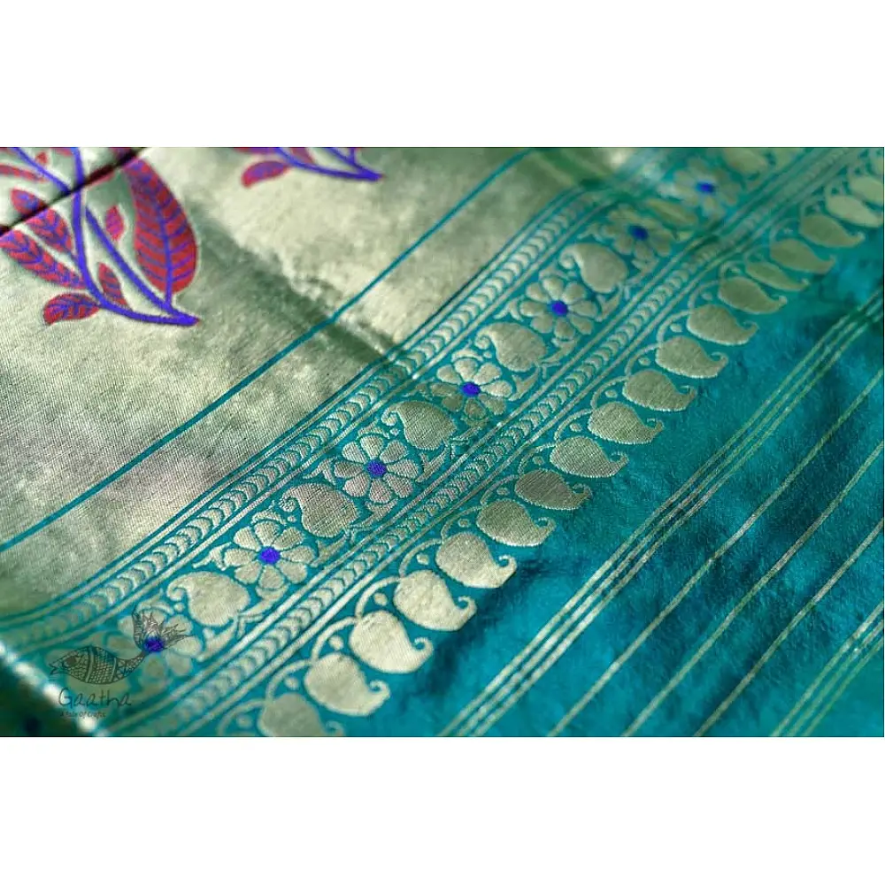 Ashaavali | अशावली ⁂ Gujarati Brocade ⁂ Silk Saree ⁂ 13