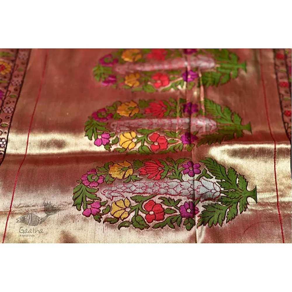 Ashaavali | अशावली ⁂ Gujarati Brocade ⁂ Silk Saree ⁂ 14