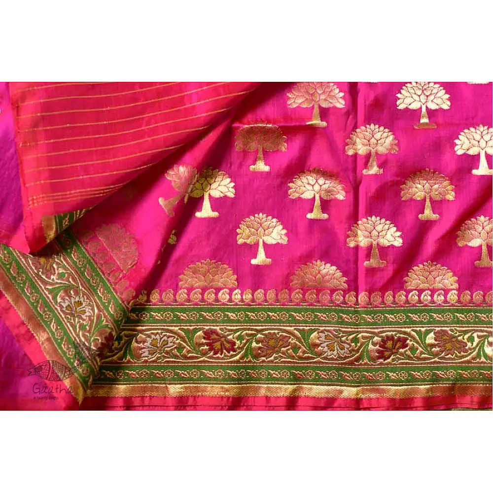 Ashaavali | अशावली ⁂ Gujarati Brocade ⁂ Silk Saree ⁂ 17