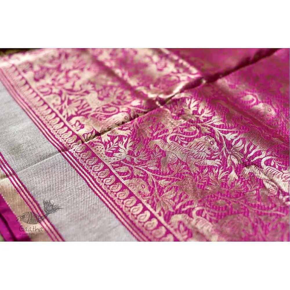 Ashaavali | अशावली ⁂ Gujarati Brocade ⁂ Silk Saree ⁂ 18