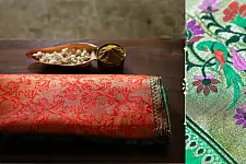 Ashaavali | अशावली ⁂ Gujarati Brocade ⁂ Silk Saree ⁂ 1