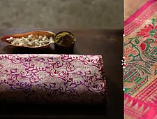 Ashaavali | अशावली ⁂ Gujarati Brocade ⁂ Silk Saree ⁂ 5