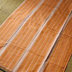 Iravati | Narayanpet Handwoven Cotton Checks Saree | Orange