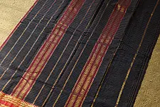 Iravati - Narayanpet Handloom Checks Saree | Dark Blue