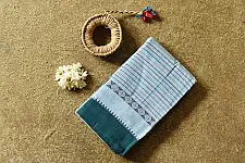Iravati | Narayanpet Handloom Cotton | Sky Blue
