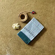 Iravati | Narayanpet Handloom Cotton | Sky Blue
