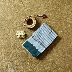 Iravati | Narayanpet Handloom Cotton | Sky Blue