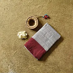 Iravati | Narayanpet Handloom Cotton Saree | Grey