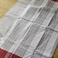 Iravati | Narayanpet Handloom Cotton Saree | Grey