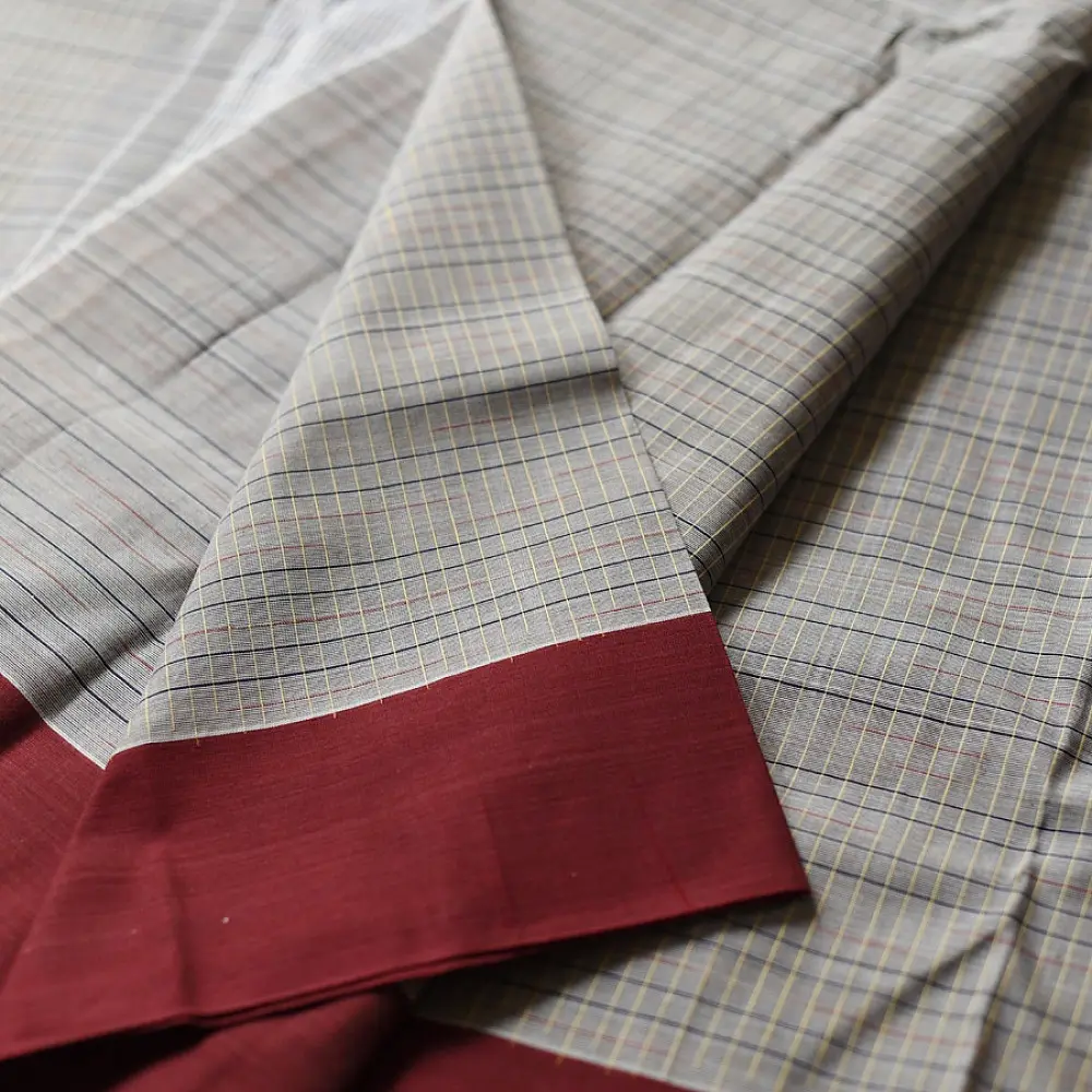 shop Narayanpet Handloom Cotton Grey Saree