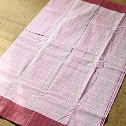 Iravati | Narayanpet Handloom Cotton Checks Saree | Light Pink