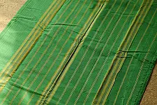 Iravati - Narayanpet Handloom Cotton Saree -  Leaf Green