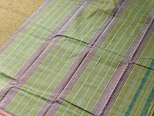 Iravati | Narayanpet Handloom Cotton Saree |  Olive Green