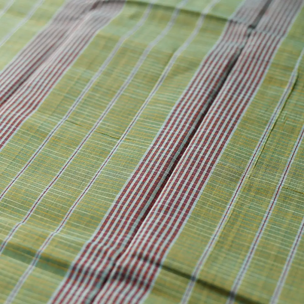 shop Narayanpet Handloom Cotton Olive Green Saree