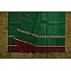 shop handloom narayanpet cotton saree with Big Border - Green with Red Border