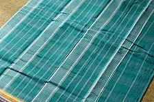 Iravati | Narayanpet Handloom Cotton Saree | Sea Blue