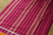 Iravati | Narayanpet Handloom Cotton Saree - Rani Pink