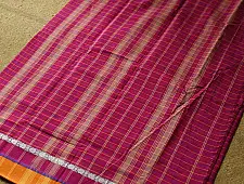Iravati | Narayanpet Handloom Cotton Saree - Rani Pink