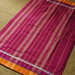 Iravati | Narayanpet Handloom Cotton Saree - Rani Pink