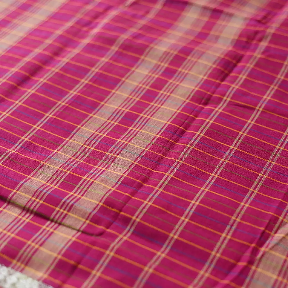 shop Narayanpet Handloom Cotton Saree - Rani Pink