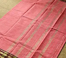 Iravati | Narayanpet Handloom Cotton Saree - Peachish Red