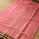 indian handloom Cotton Saree in Peachish Red