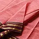 indian handloom Cotton Saree in Peachish Red