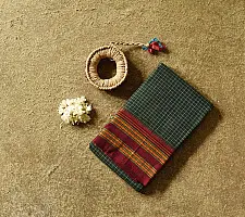 Iravati | Narayanpet Handloom Cotton Saree - Deep Green