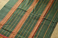 Iravati | Narayanpet Handloom Cotton Saree - Deep Green