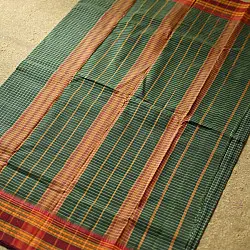 Iravati | Narayanpet Handloom Cotton Saree - Deep Green
