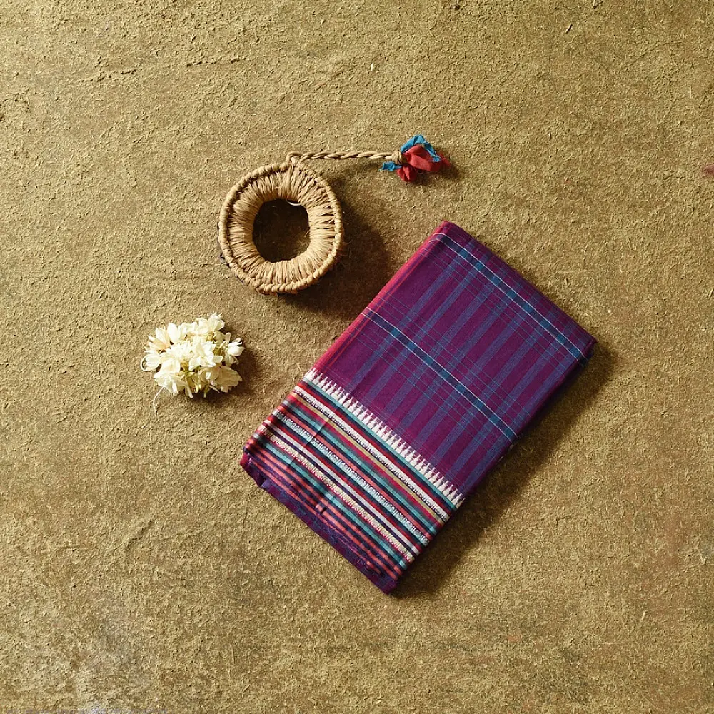 Deep Magenta handloom saree