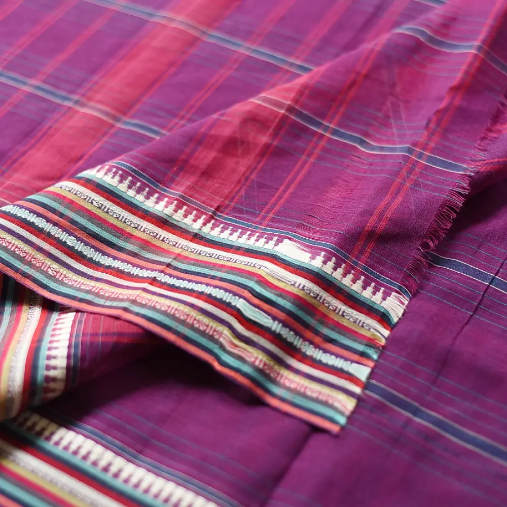 Deep Magenta handloom saree