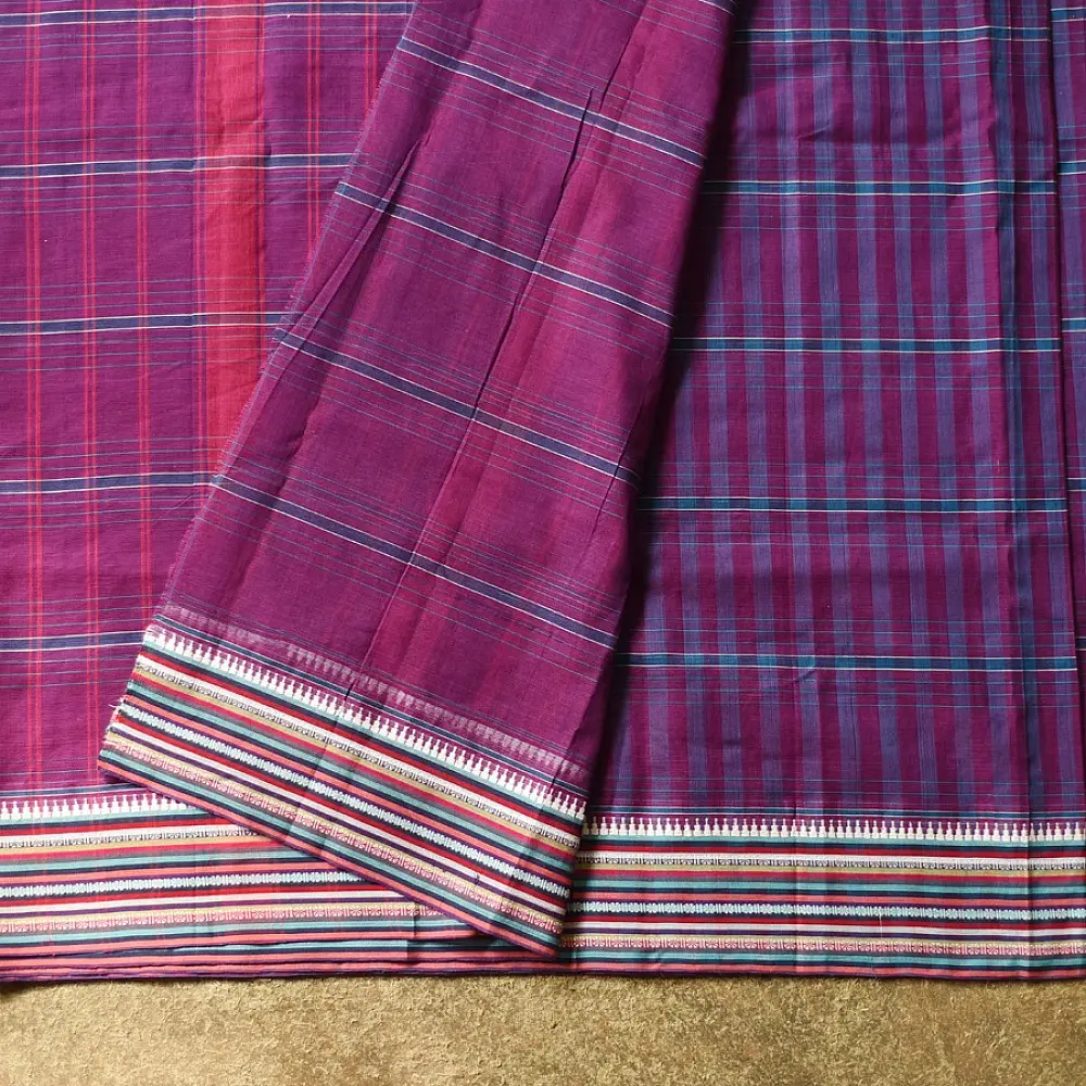 Deep Magenta handloom saree