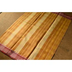 Iravati .  इरावती  - Narayanpet Handloom Cotton Yellow Saree