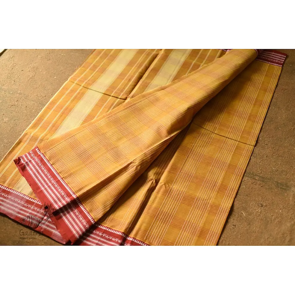 shop handloom narayanpet cotton yellow saree