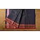 shop Narayanpet Handwoven Navy Blue Checks Saree
