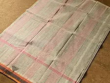 Iravati .  इरावती  - Narayanpet Ivery Color Saree - Handwoven Cotton