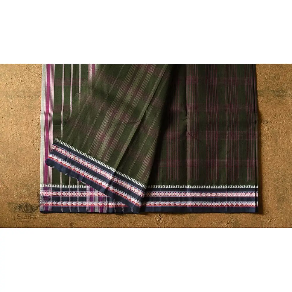 shop handwoven narayanpet cotton Saree - Black