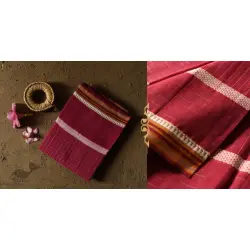 Iravati .  इरावती  - Narayanpet Handloom Cotton Saree - Maroon