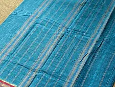 Iravati | Narayanpet Handloom Cotton Saree | Peacock Blue