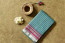Iravati | Narayanpet Handloom Cotton Saree | Teal Green